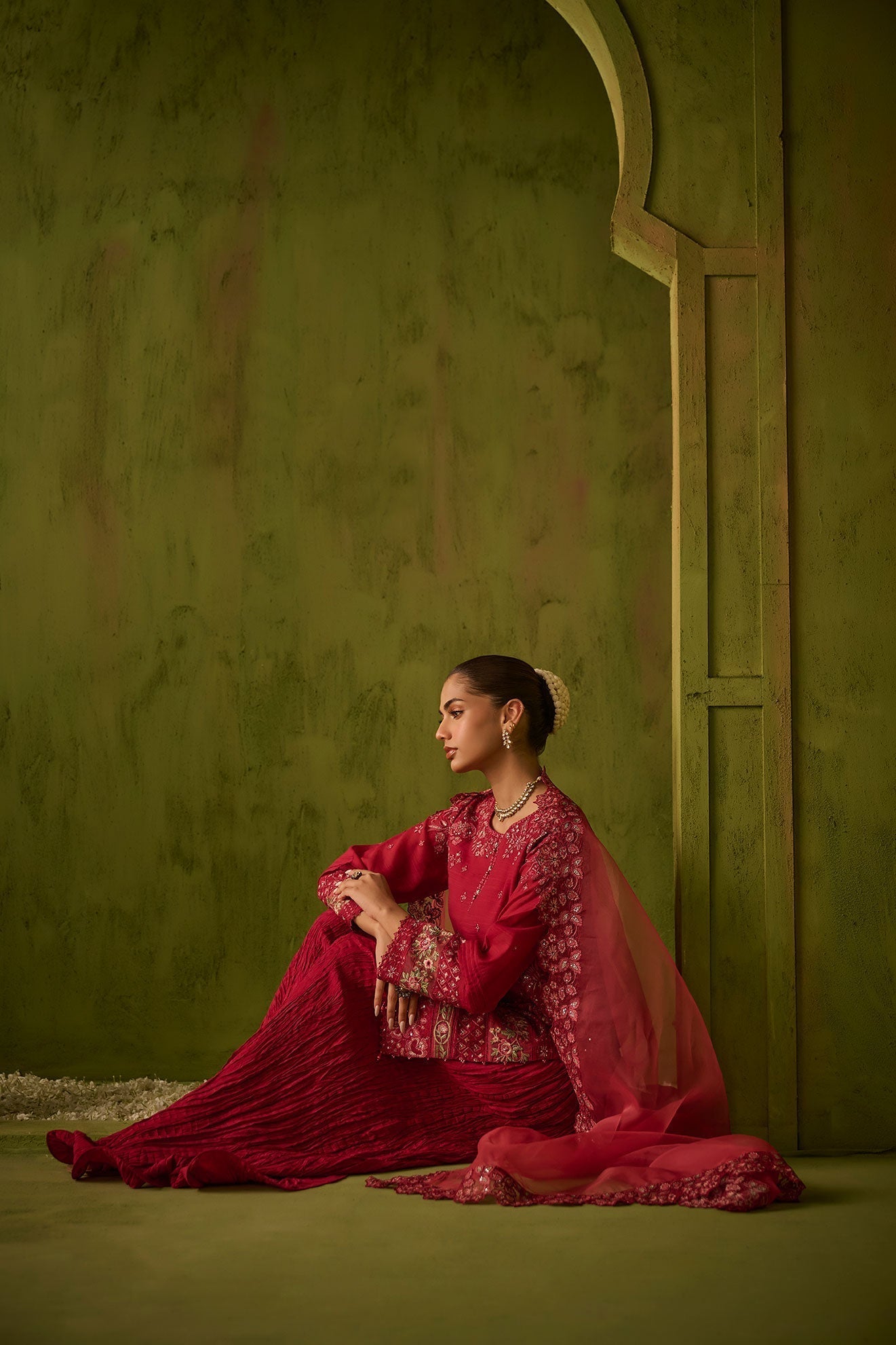 Dhanak | Festive Formals | SS24DU-3200 DARK-PINK 3Pcs -  Dhanak Formal - Original Designer Dress - House of Maryam