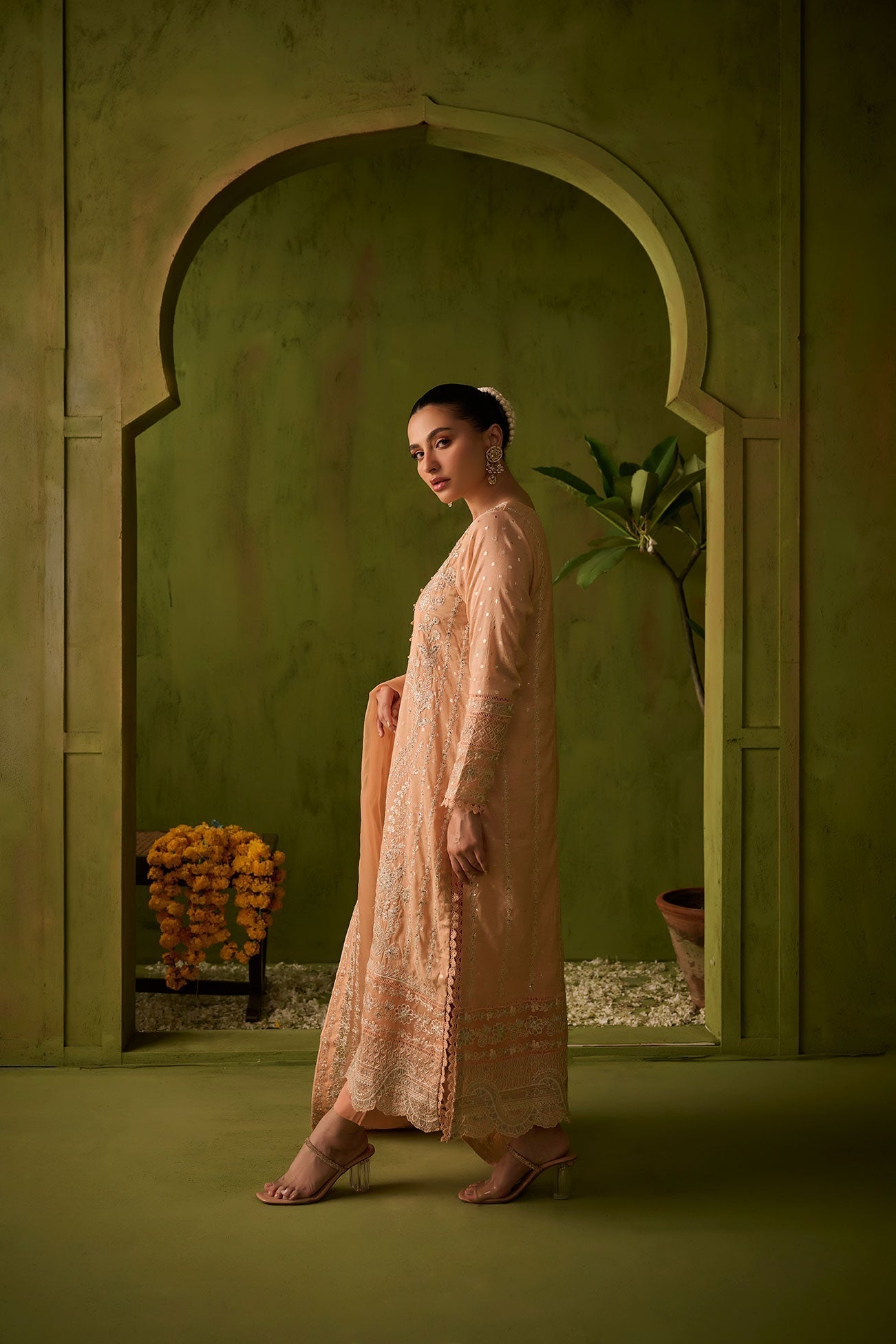 Dhanak | Festive Formals | SS24DU-3199 L-PINK 3Pcs -  Dhanak Formal - Original Designer Dress - House of Maryam
