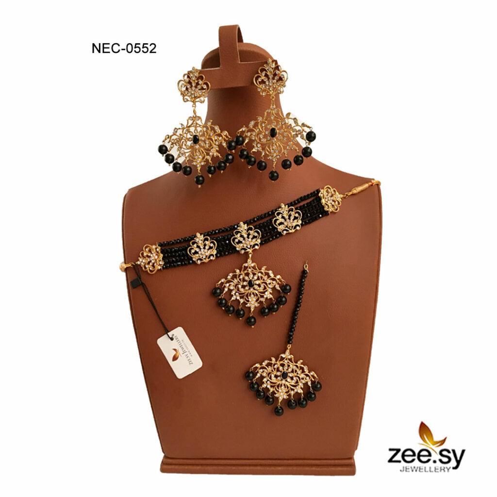 Crystal Necklace-0552 -  Zeesy Necklace Sets - Original Designer Dress - House of Maryam