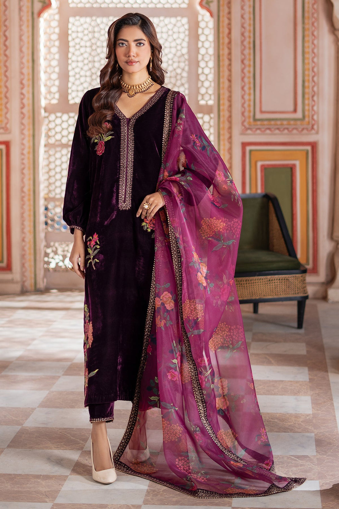 Charizma | Signora Velvet | CVT4-19 -  Charizma Ladies Clothes - Original Designer Dress - House of Maryam