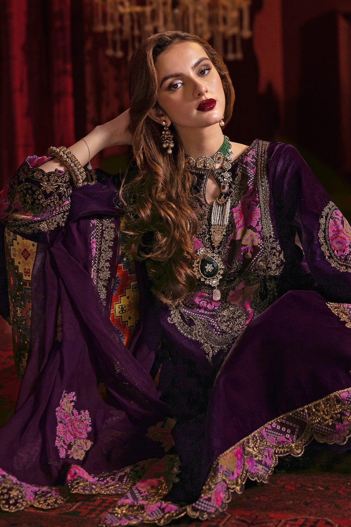 Charizma | Signora Velvet | Velvet CVT4-01 -  Charizma Ladies Clothes - Original Designer Dress - House of Maryam