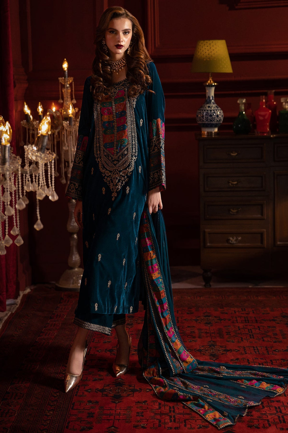 Charizma | Signora Velvet | Velvet CVT4-02 -  Charizma Ladies Clothes - Original Designer Dress - House of Maryam