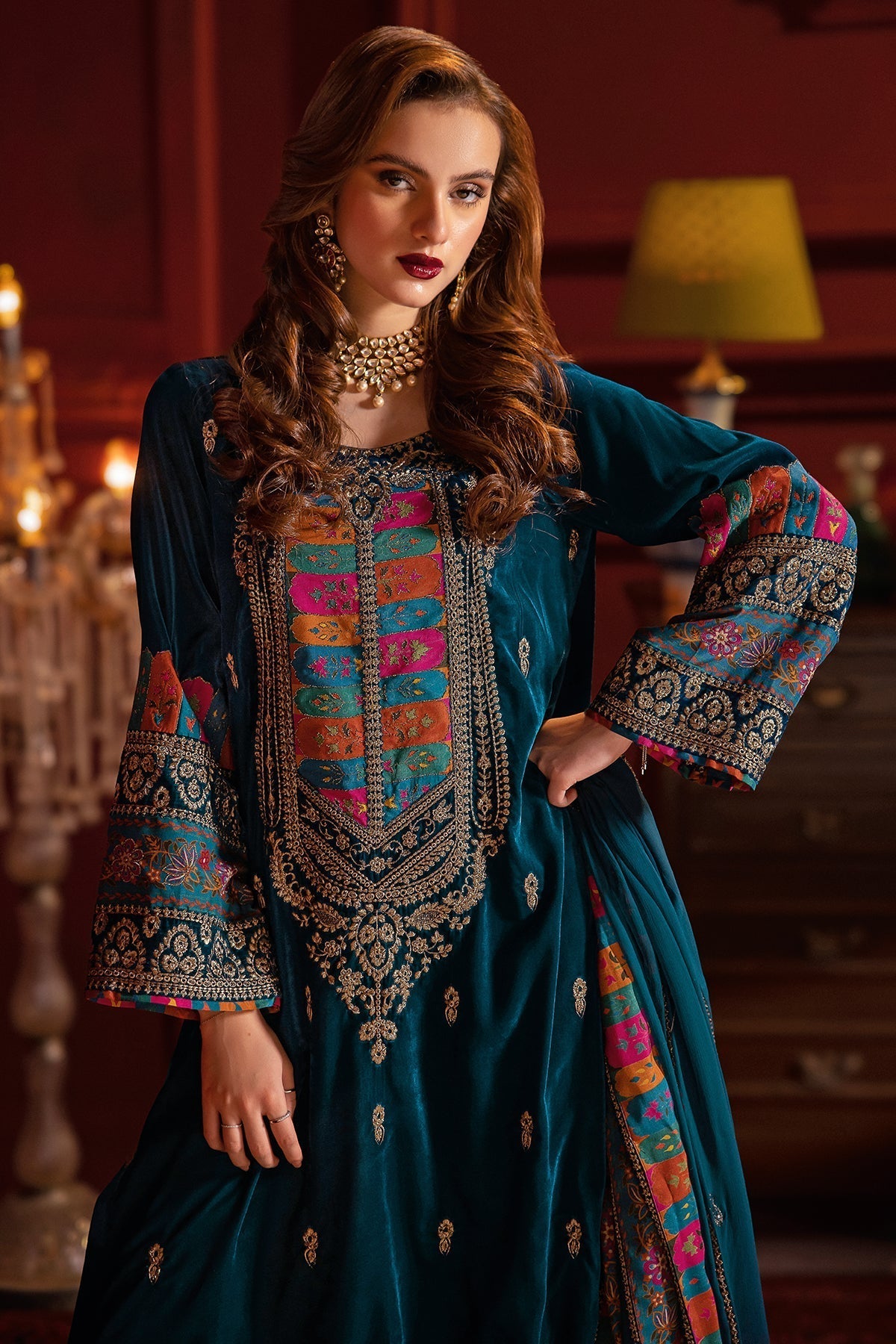 Charizma | Signora Velvet | Velvet CVT4-02 -  Charizma Ladies Clothes - Original Designer Dress - House of Maryam