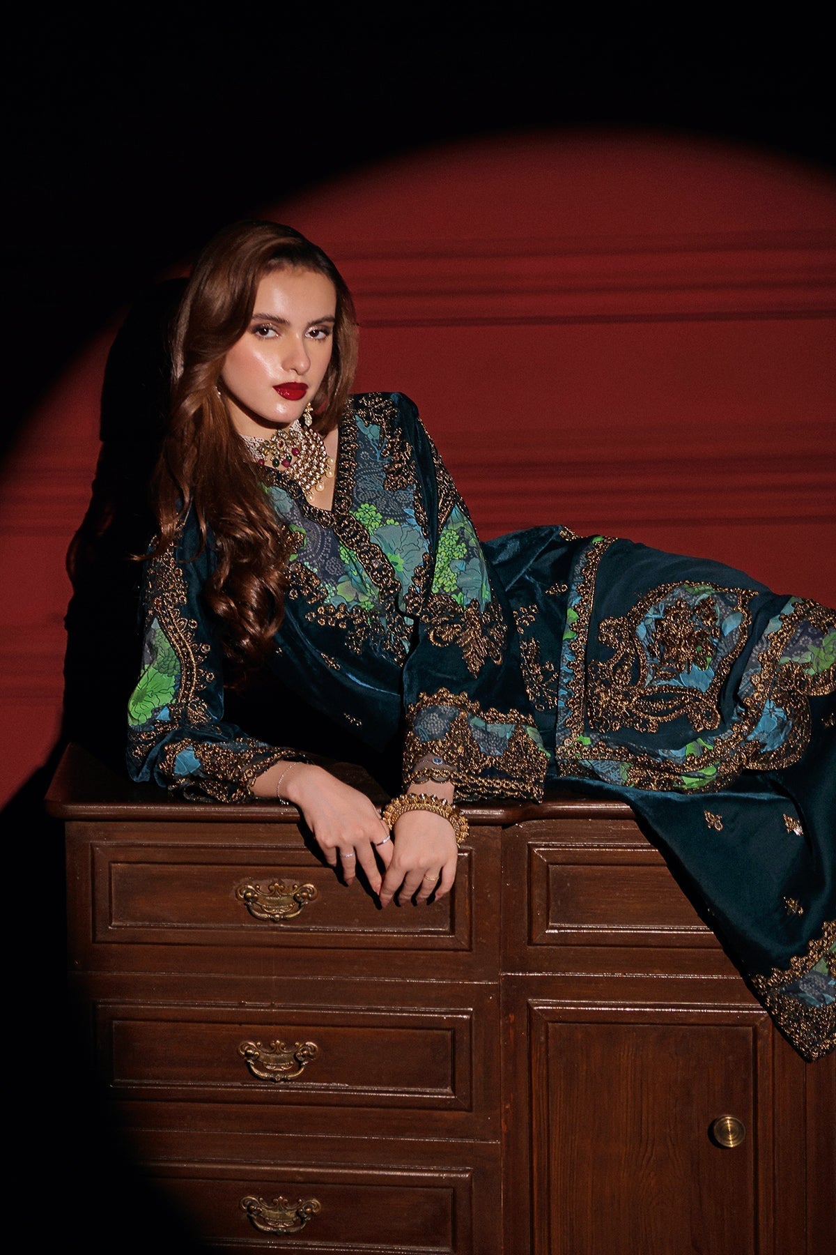 Charizma | Signora Velvet | Velvet CVT4-07 -  Charizma Ladies Clothes - Original Designer Dress - House of Maryam