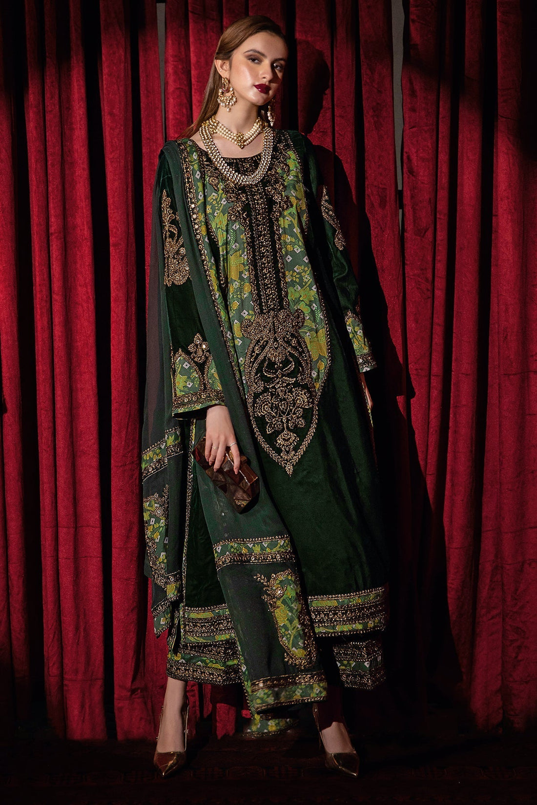 Charizma | Signora Velvet | Velvet CVT4-03 -  Charizma Ladies Clothes - Original Designer Dress - House of Maryam