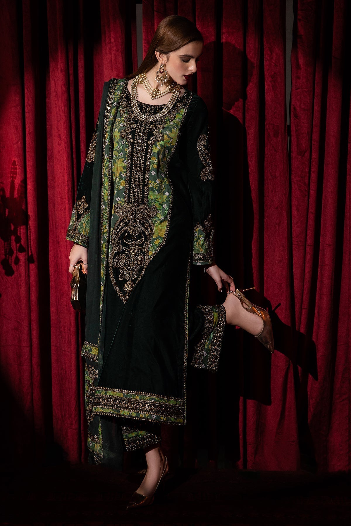 Charizma | Signora Velvet | Velvet CVT4-03 -  Charizma Ladies Clothes - Original Designer Dress - House of Maryam