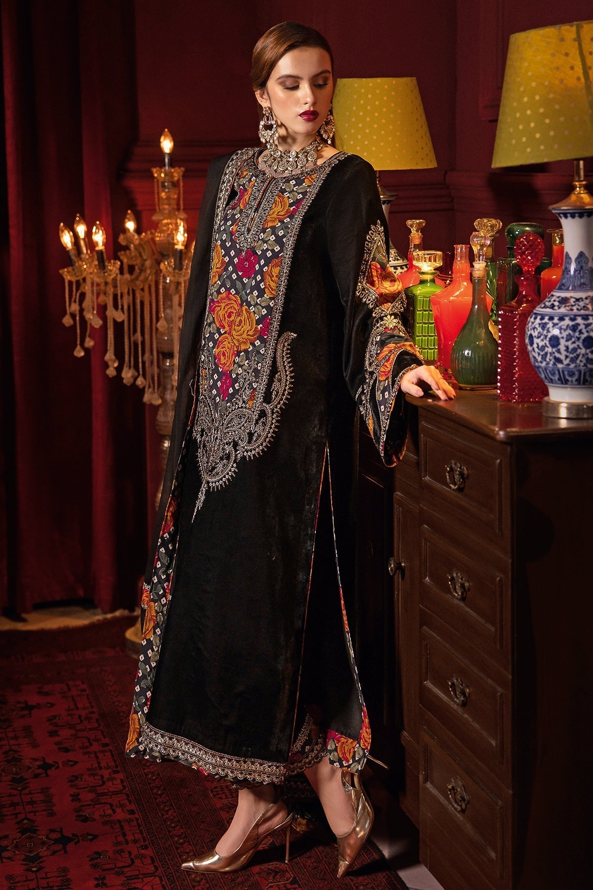 Charizma | Signora Velvet | Velvet CVT4-04 -  Charizma Ladies Clothes - Original Designer Dress - House of Maryam