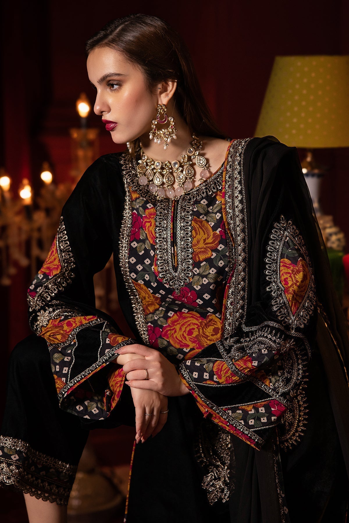 Charizma | Signora Velvet | Velvet CVT4-04 -  Charizma Ladies Clothes - Original Designer Dress - House of Maryam