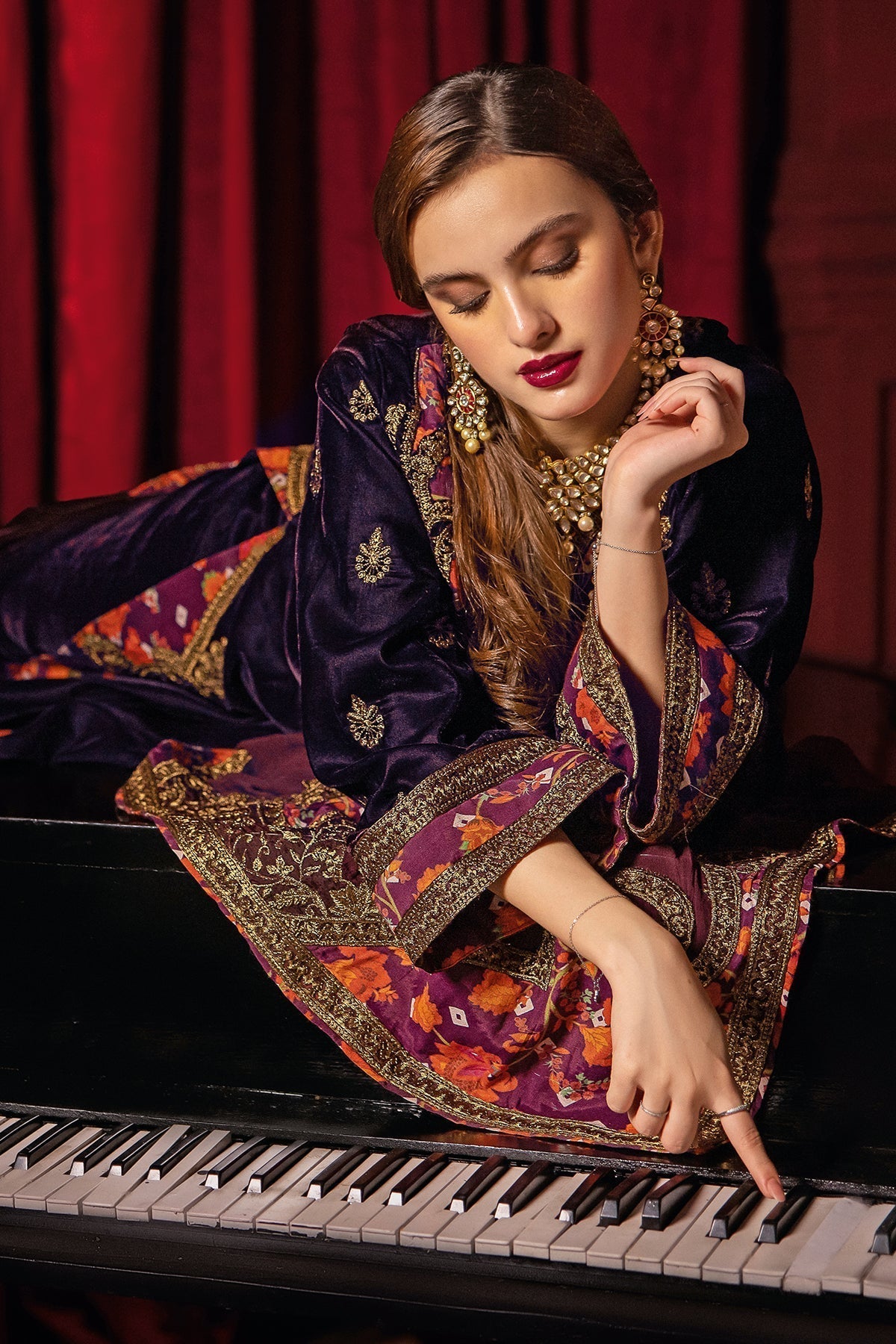 Charizma | Signora Velvet | Velvet CVT4-08 -  Charizma Ladies Clothes - Original Designer Dress - House of Maryam