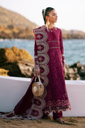 AJR Couture | Dastan Luxury Lawn 25 | Cherry Wine -  AJR Couture Ladies Clothes - Original Designer Dress - House of Maryam