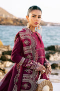 AJR Couture | Dastan Luxury Lawn 25 | Cherry Wine -  AJR Couture Ladies Clothes - Original Designer Dress - House of Maryam