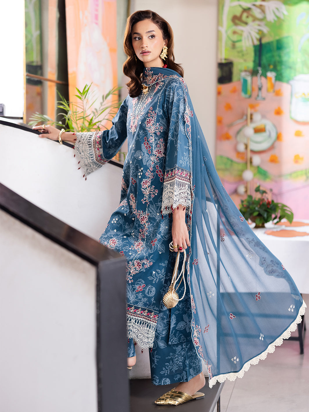 Mahnur | After Hours Luxury Lawn 25 | Confetti Hour -  Mahnur Ladies Clothes - Original Designer Dress - House of Maryam