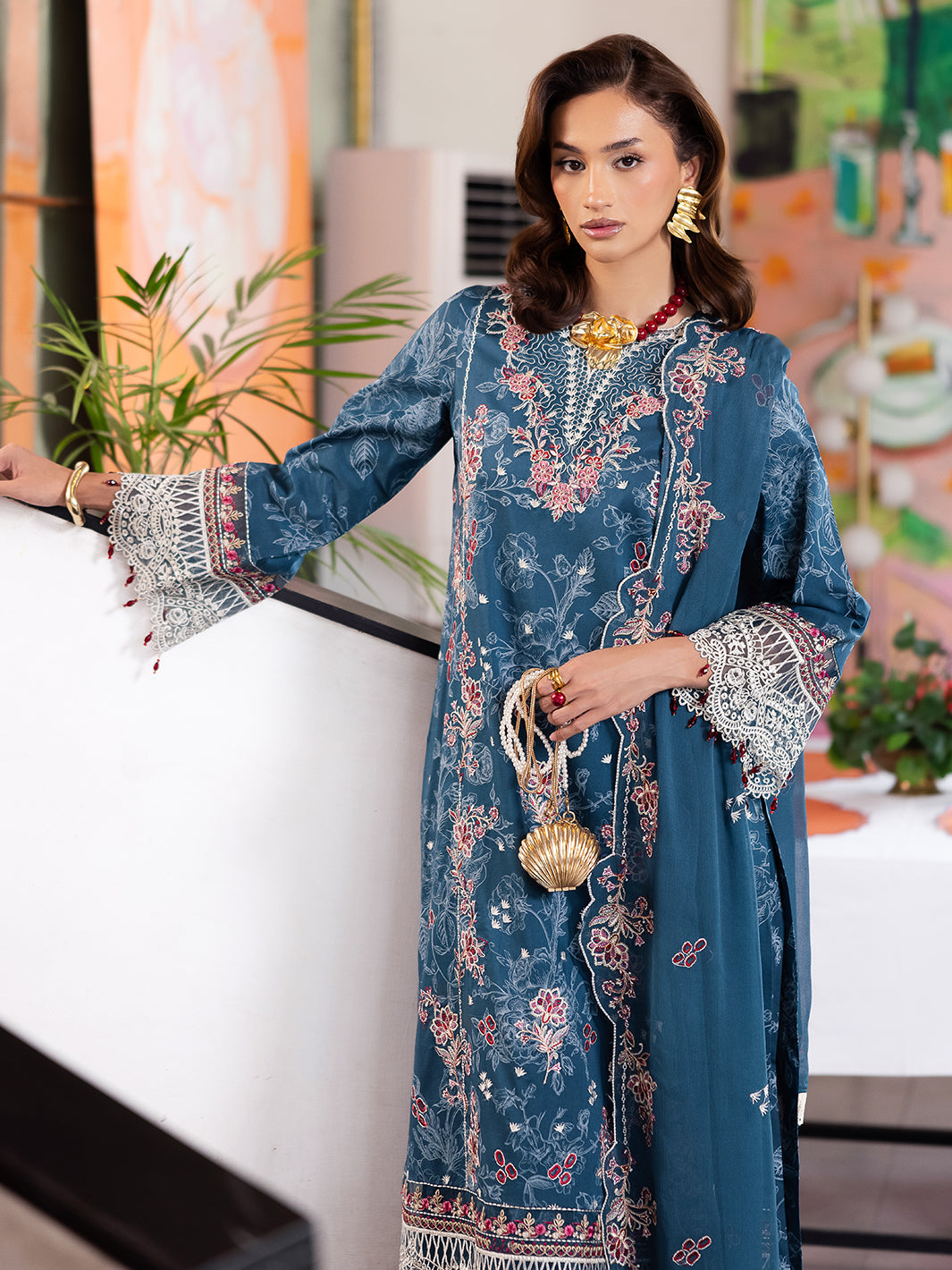 Mahnur | After Hours Luxury Lawn 25 | Confetti Hour -  Mahnur Ladies Clothes - Original Designer Dress - House of Maryam
