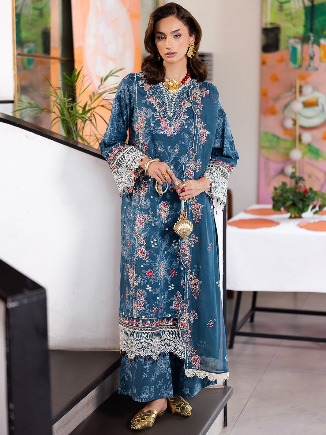 Mahnur | After Hours Luxury Lawn 25 | Confetti Hour -  Mahnur Ladies Clothes - Original Designer Dress - House of Maryam