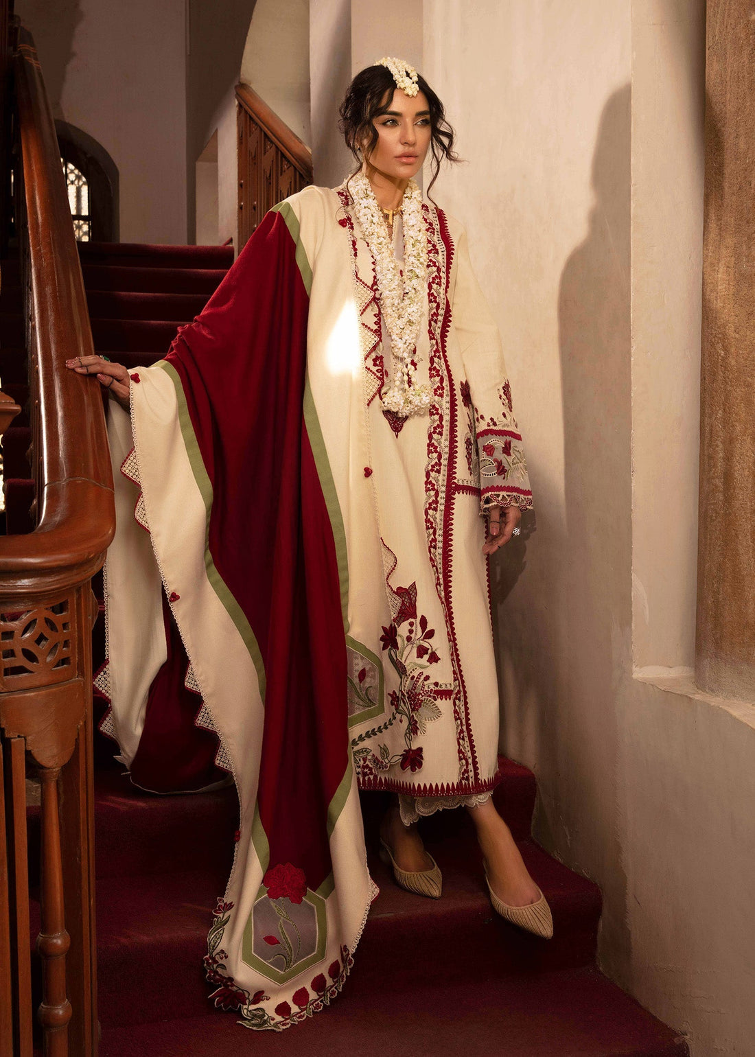 Crimson | Aaleen Winter 24 | Musafir -  Crimson Ladies Clothes - Original Designer Dress - House of Maryam