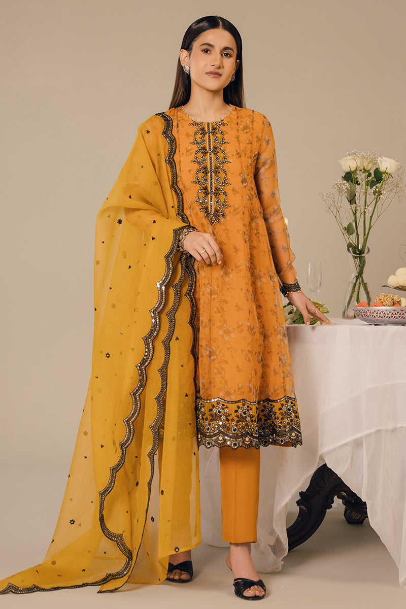 Cross Stitch | Eid Collection | HARVEST GOLD -  Cross Stitch Luxury - Original Designer Dress - House of Maryam