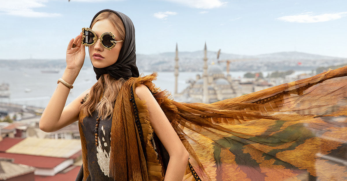 Maria B | M Prints Fall Edit 24 | MPT-2310-B -  Maria B Luxury - Original Designer Dress - House of Maryam