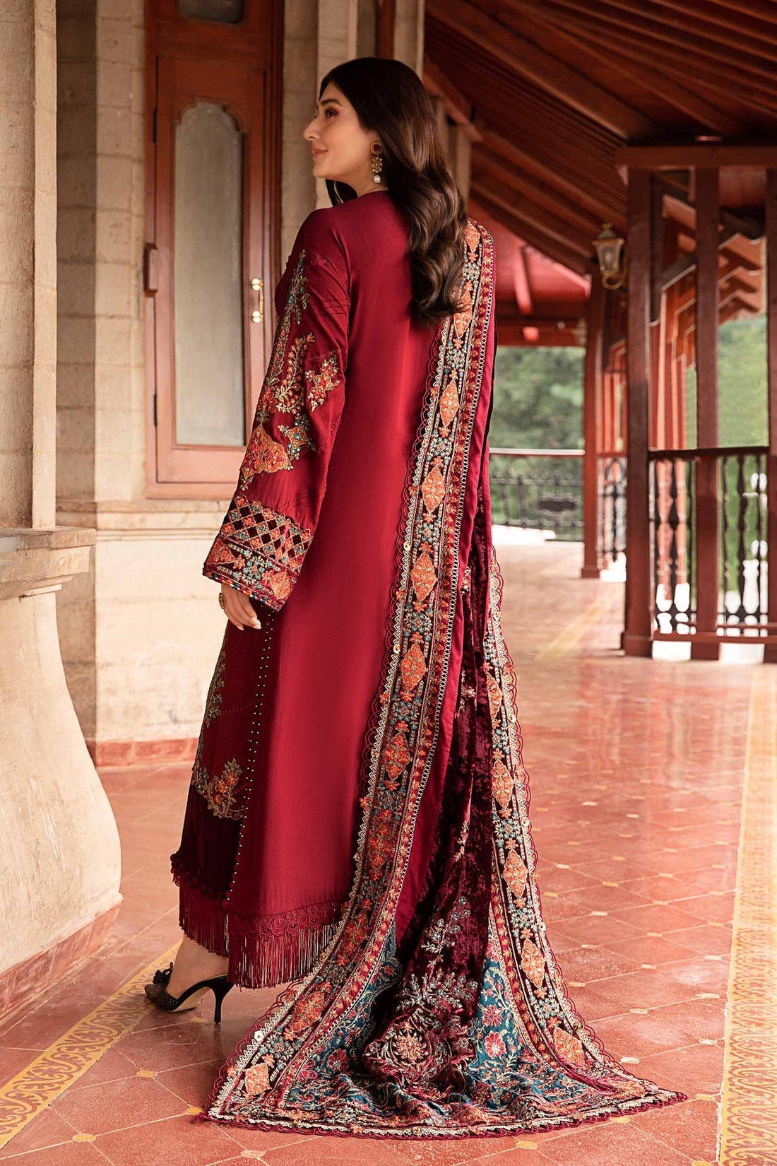 Maria B | Winter Luxe 24 | Velvet DL-1210 -  Maria B Ladies Clothes - Original Designer Dress - House of Maryam