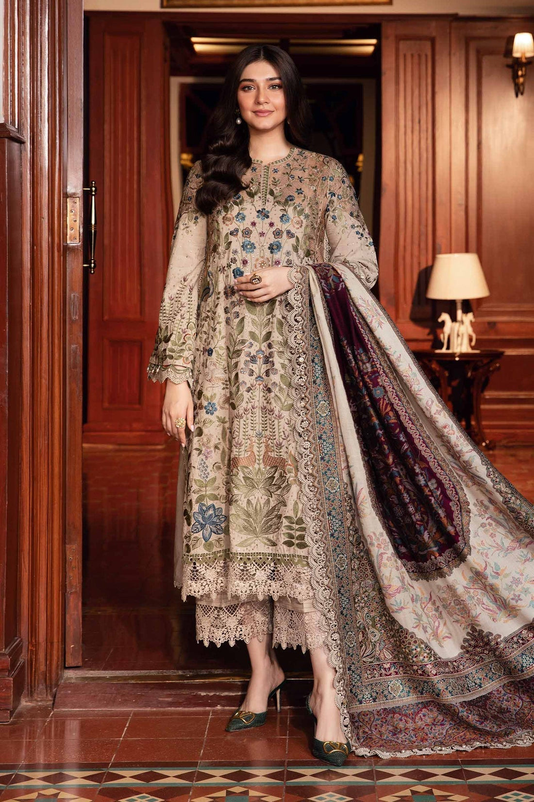 Maria B | Winter Luxe 24 | DL-1211 -  Maria B Ladies Clothes - Original Designer Dress - House of Maryam