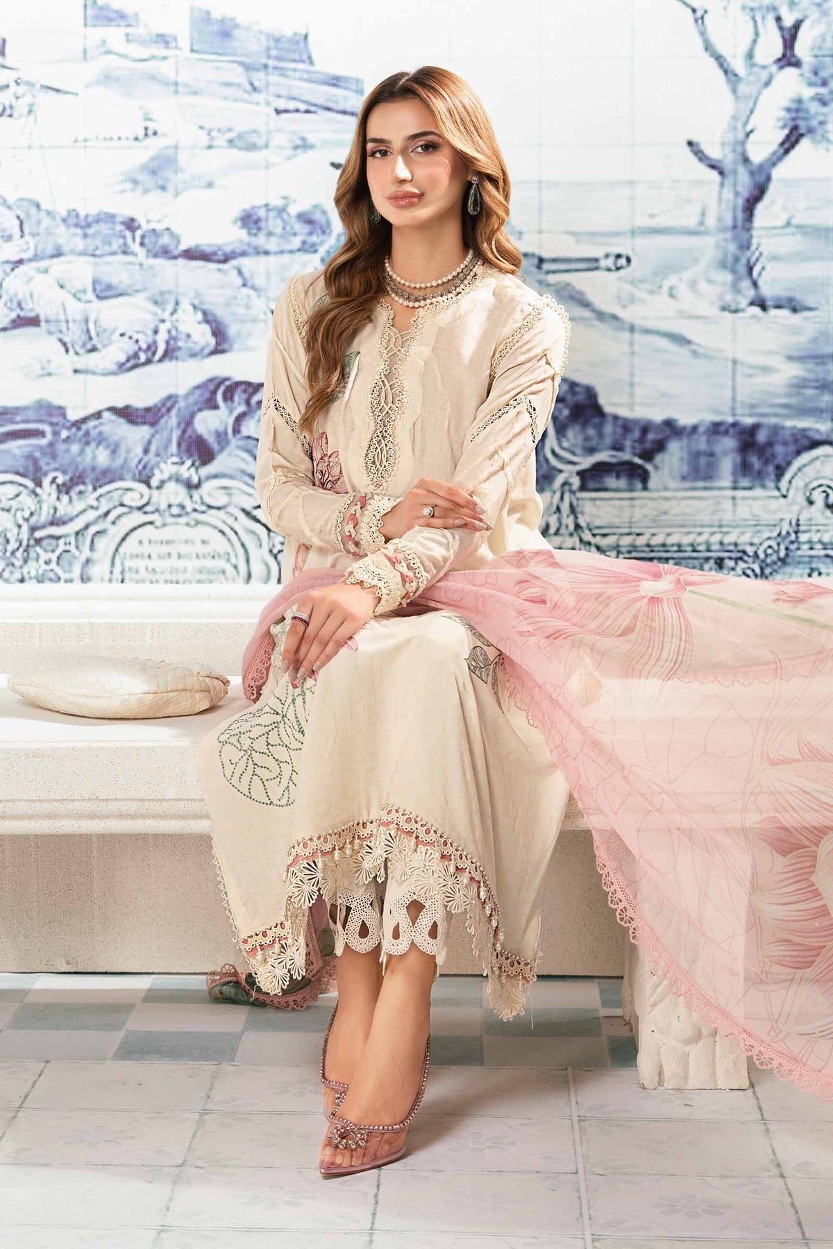 Maria.B | M Print Eid Edit | MPT-2201-A -  Maria B Luxury - Original Designer Dress - House of Maryam