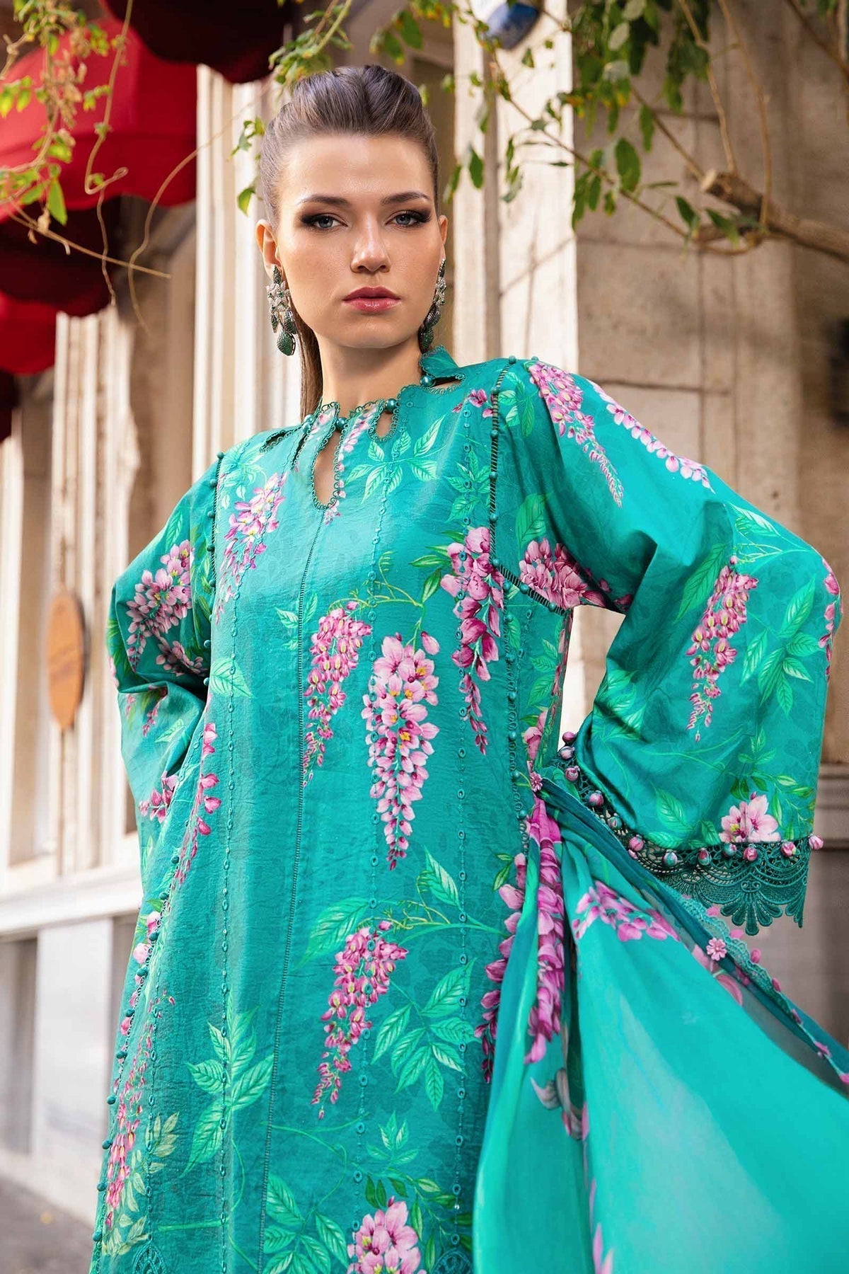 Maria B | M Prints Fall Edit 24 | MPT-2301-A -  Maria B Luxury - Original Designer Dress - House of Maryam