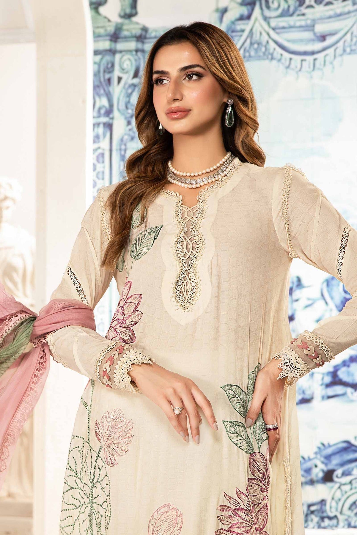 Maria.B | M Print Eid Edit | MPT-2201-A -  Maria B Luxury - Original Designer Dress - House of Maryam