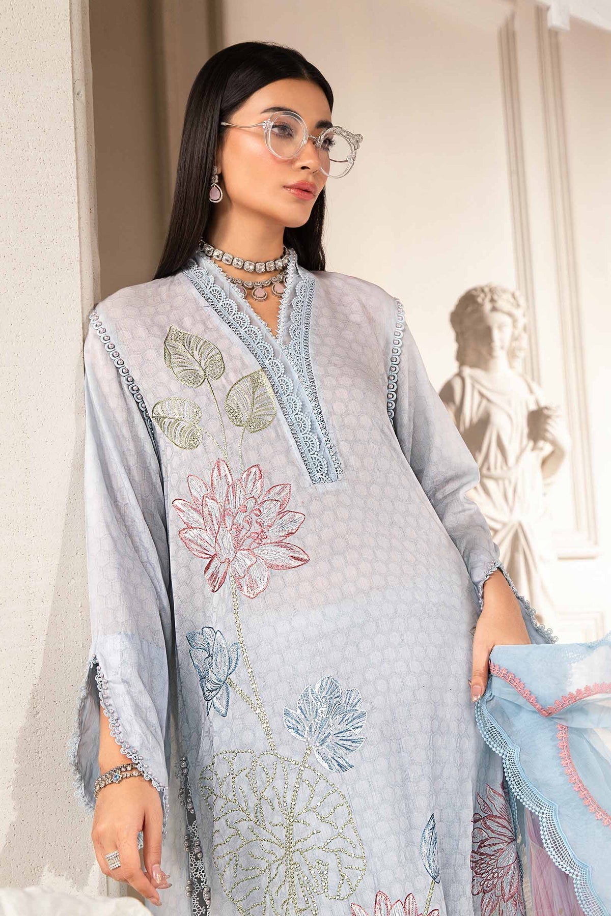 Maria.B | M Print Eid Edit | PT-2201-B -  Maria B Luxury - Original Designer Dress - House of Maryam