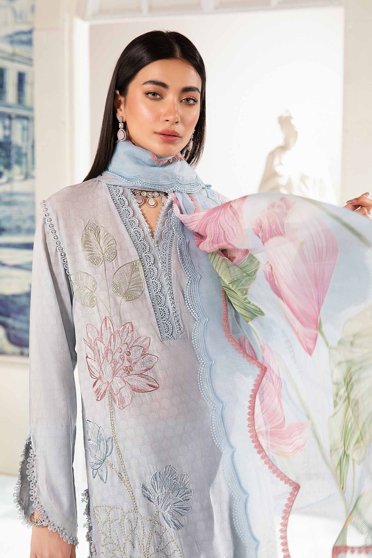 Maria.B | M Print Eid Edit | PT-2201-B -  Maria B Luxury - Original Designer Dress - House of Maryam