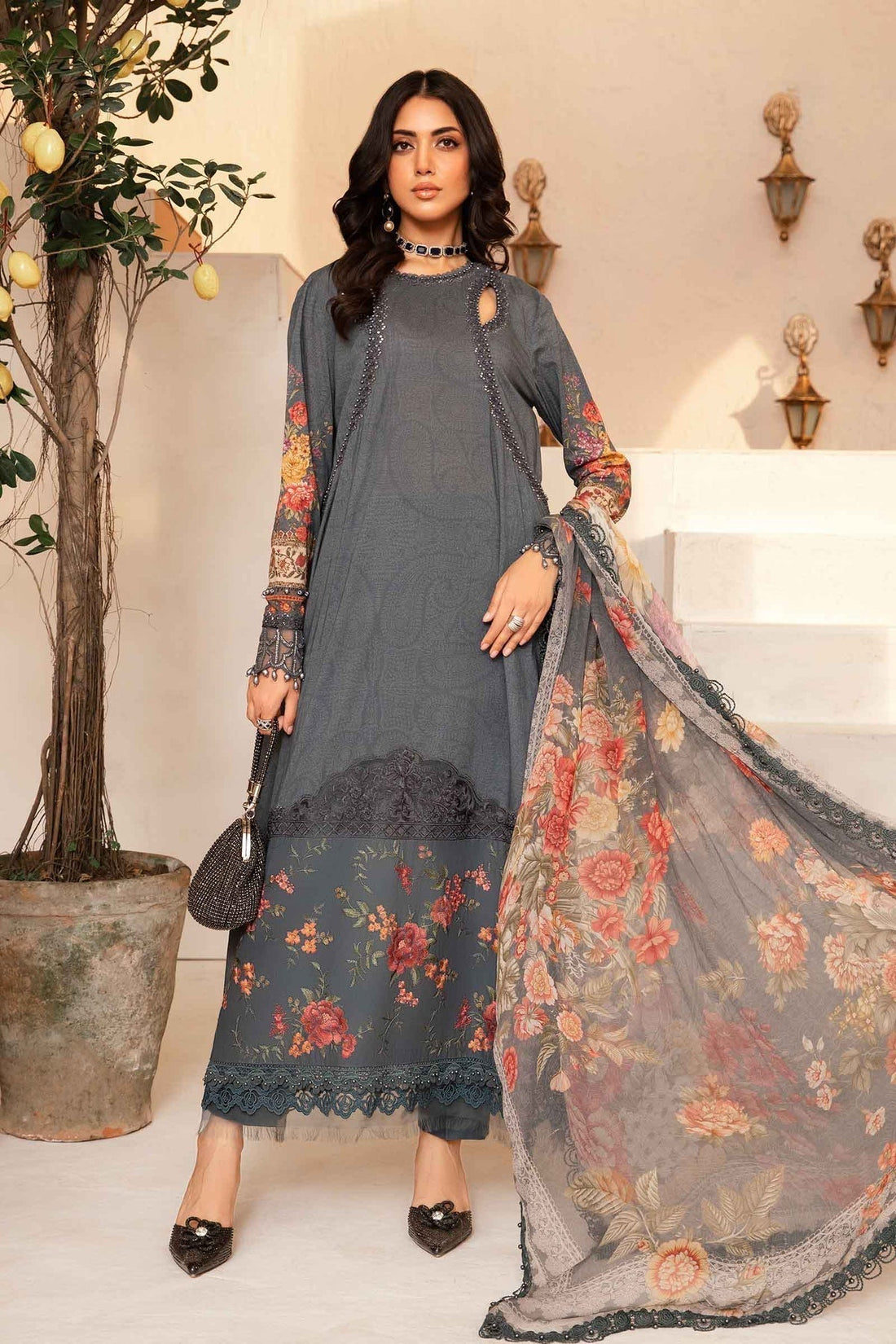 Maria.B | M Print Eid Edit | MPT-2202-B -  Maria B Luxury - Original Designer Dress - House of Maryam