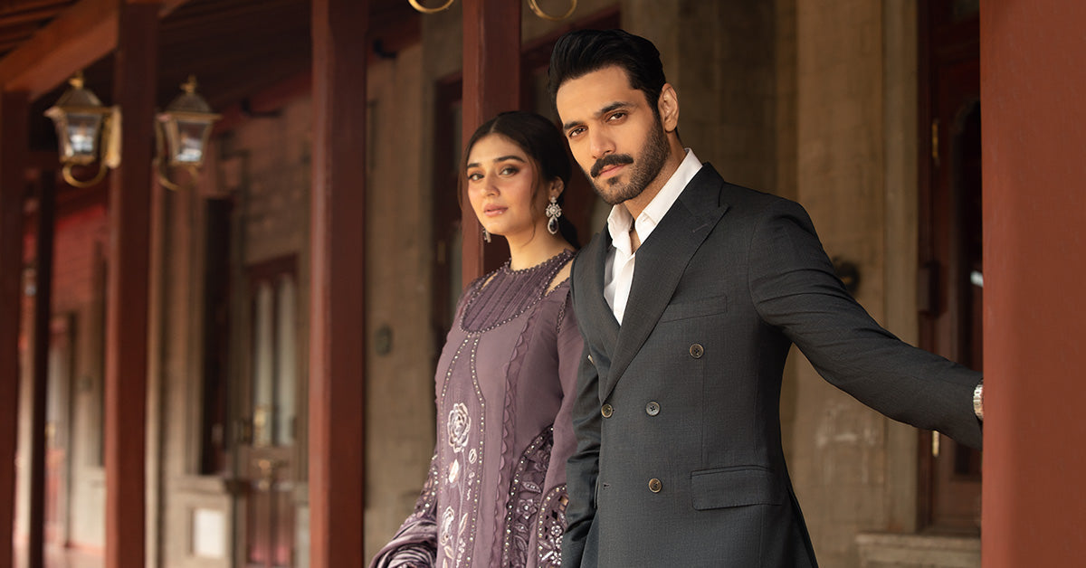 Maria B | Winter Luxe 24 | Velvet DL-1202 -  Maria B Ladies Clothes - Original Designer Dress - House of Maryam