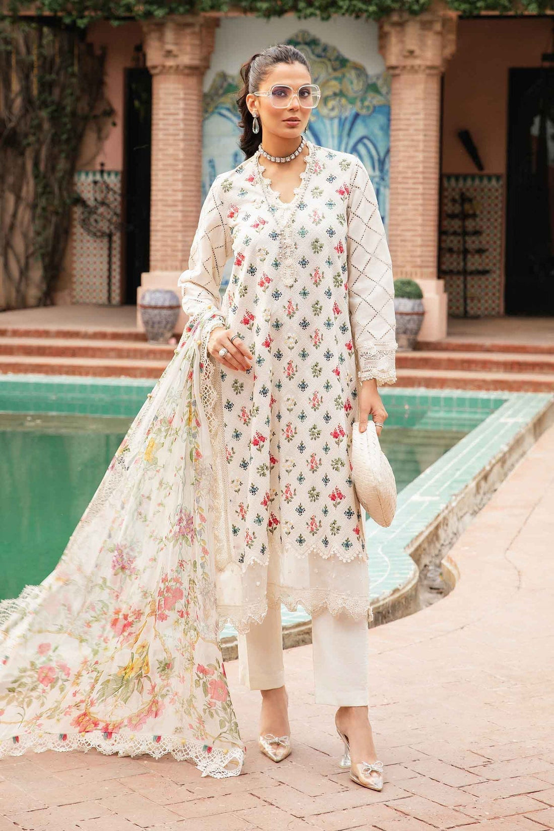 Maria.B | M Print Eid Edit | MPT-2203-A -  Maria B Luxury - Original Designer Dress - House of Maryam