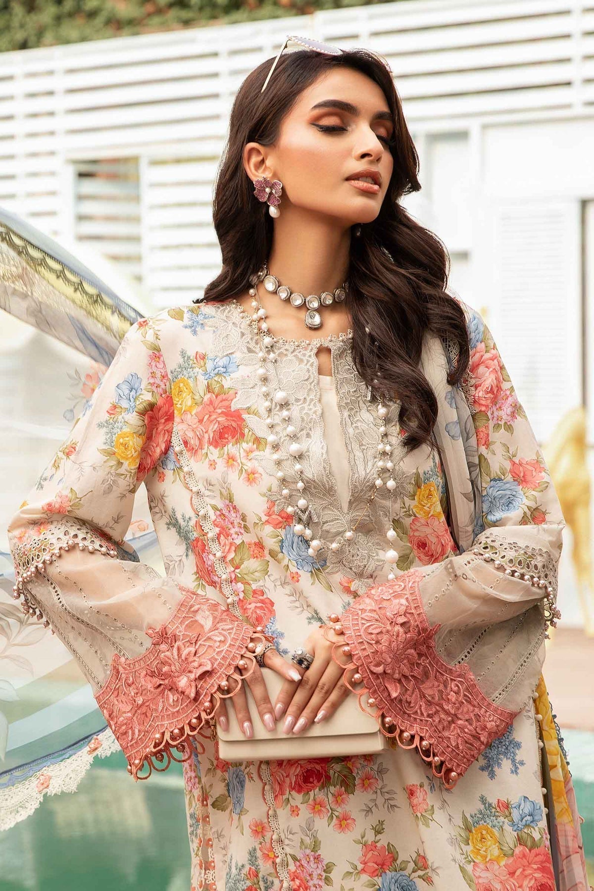 Maria.B | M Print Eid Edit | MPT-2204-A -  Maria B Luxury - Original Designer Dress - House of Maryam