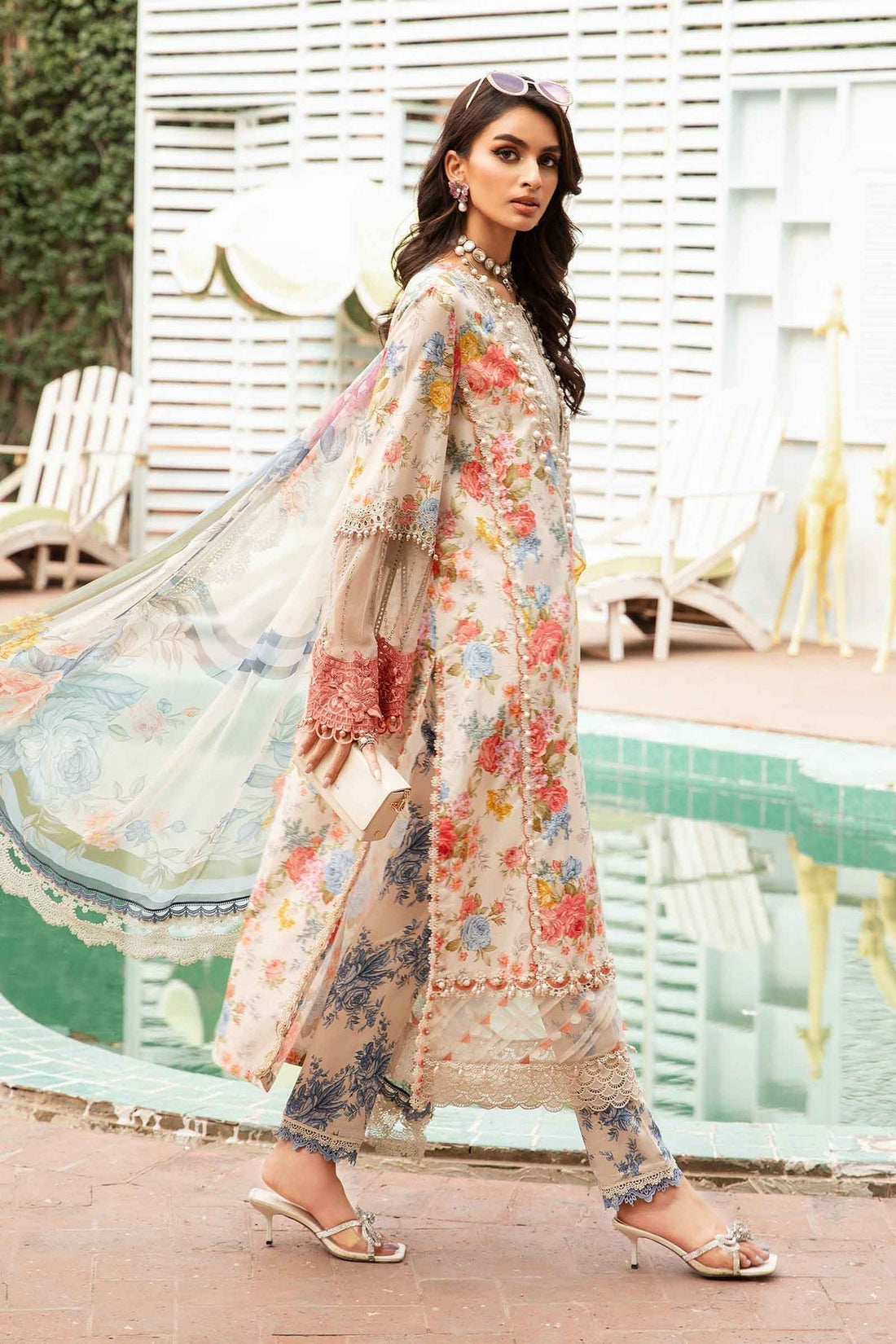 Maria.B | M Print Eid Edit | MPT-2204-A -  Maria B Luxury - Original Designer Dress - House of Maryam