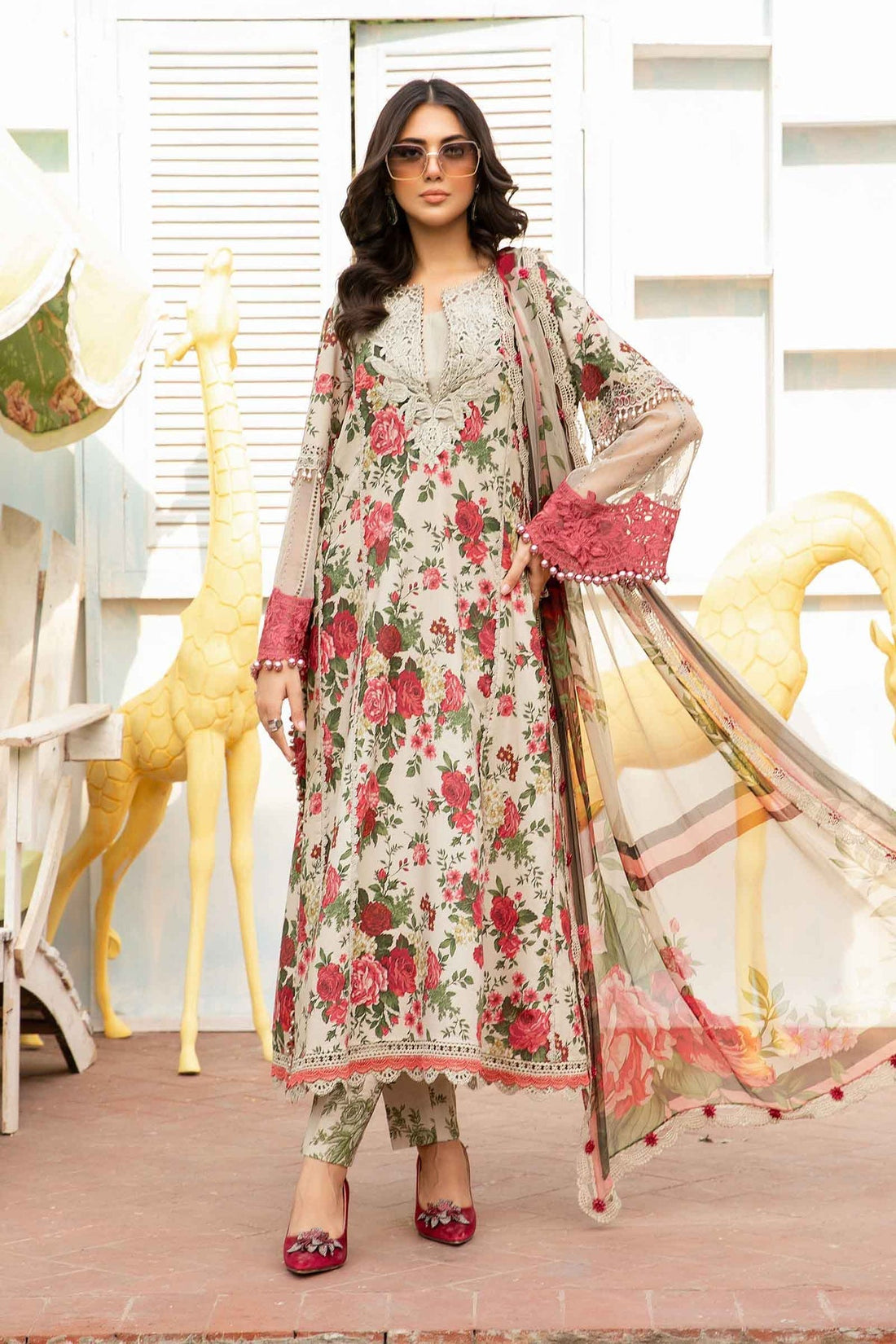 Maria.B | M Print Eid Edit | MPT-2204-B -  Maria B Luxury - Original Designer Dress - House of Maryam