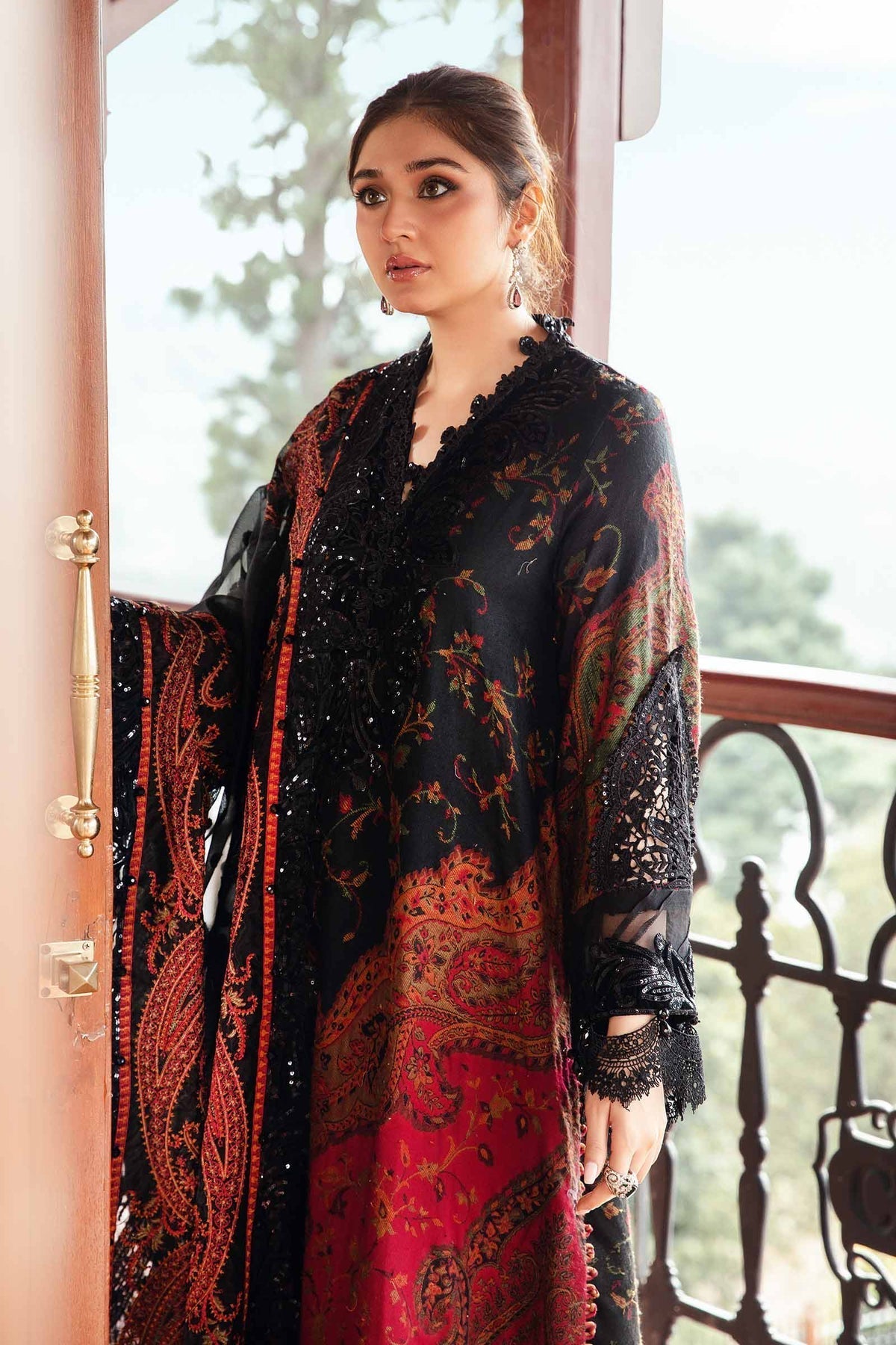 Maria B | Winter Luxe 24 | Velvet DL-1204 -  Maria B Ladies Clothes - Original Designer Dress - House of Maryam