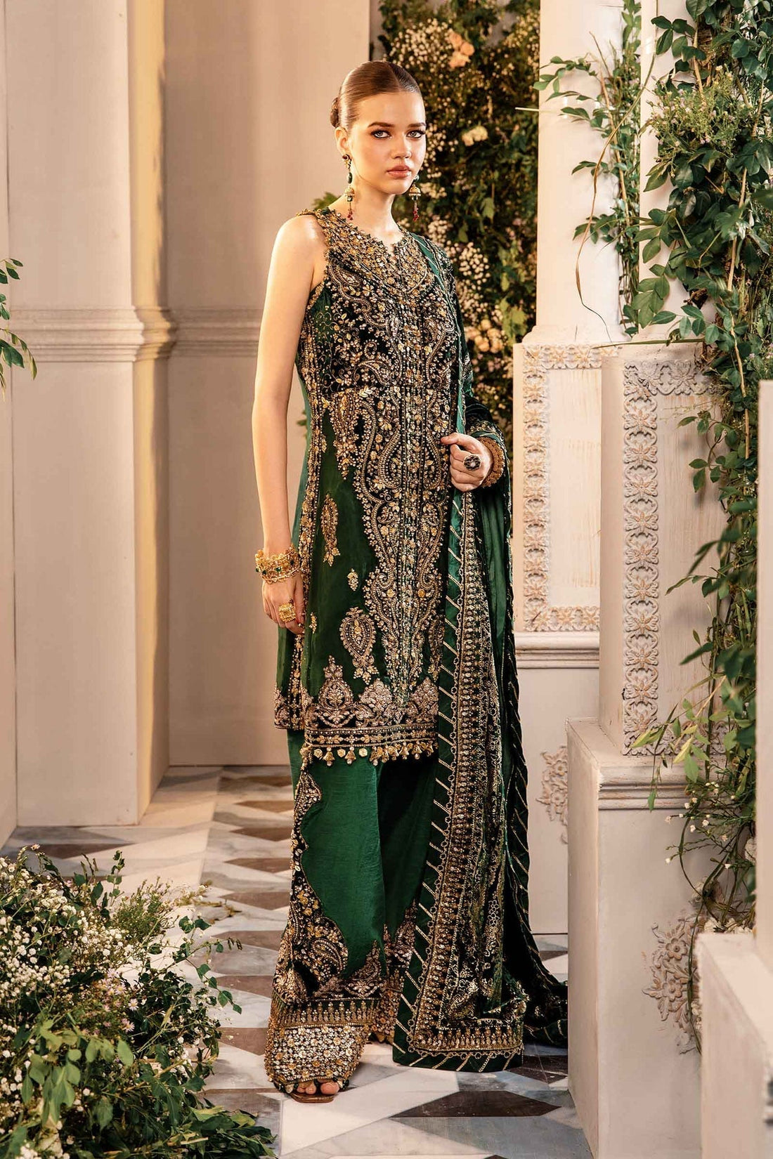 Maria B | Mbroidered Formals 24 | Velvet Suit | BD-2904 -  Maria B Ladies Clothes - Original Designer Dress - House of Maryam
