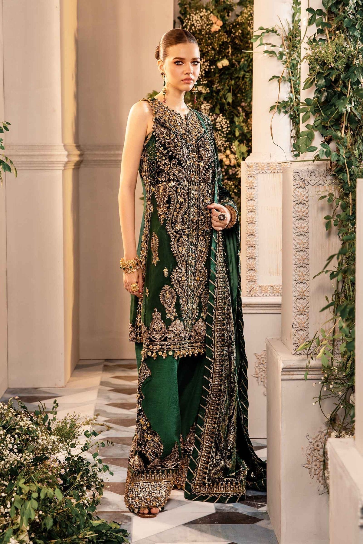 Maria B | Mbroidered Formals 24 | Velvet Suit | BD-2904 -  Maria B Ladies Clothes - Original Designer Dress - House of Maryam