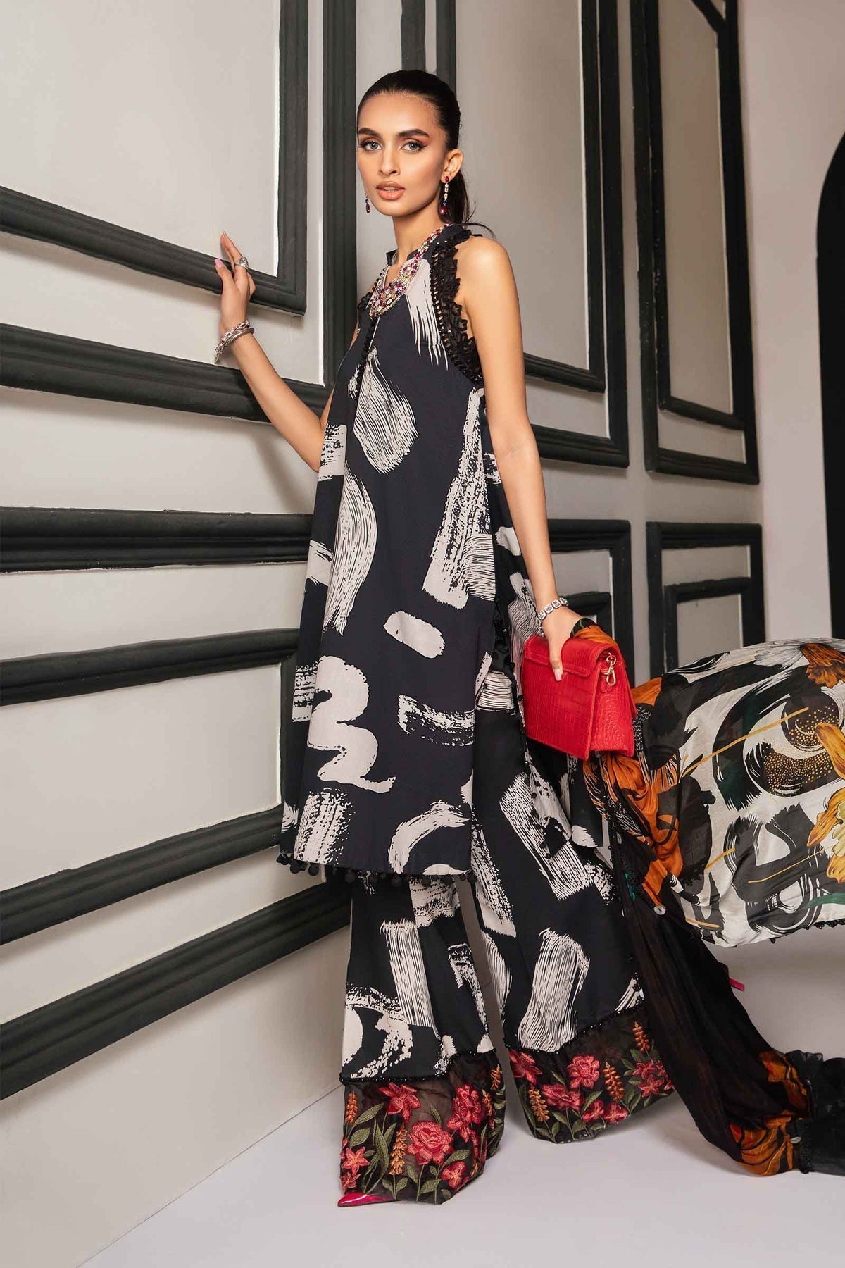 Maria.B | M Print Eid Edit | MPT-2205-A -  Maria B Luxury - Original Designer Dress - House of Maryam