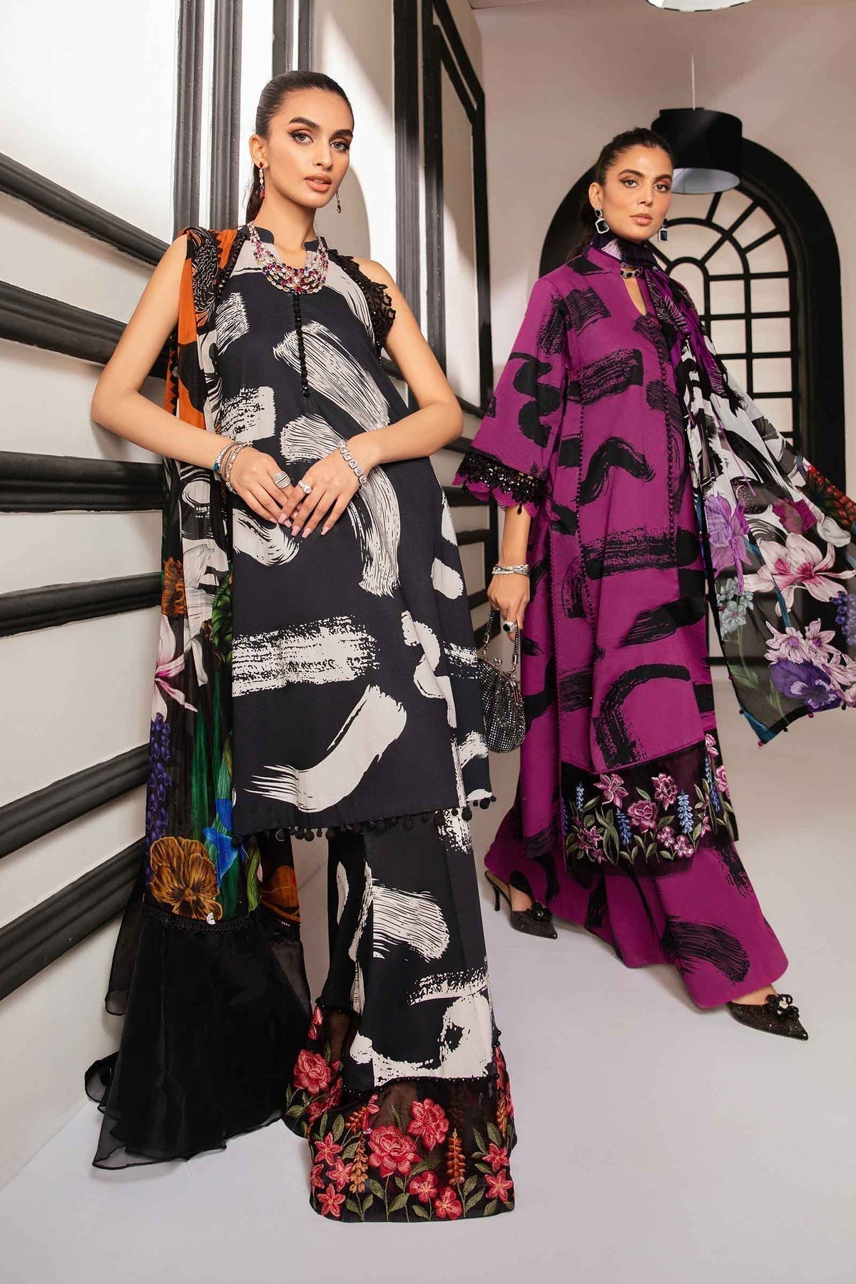 Maria.B | M Print Eid Edit | MPT-2205-A -  Maria B Luxury - Original Designer Dress - House of Maryam