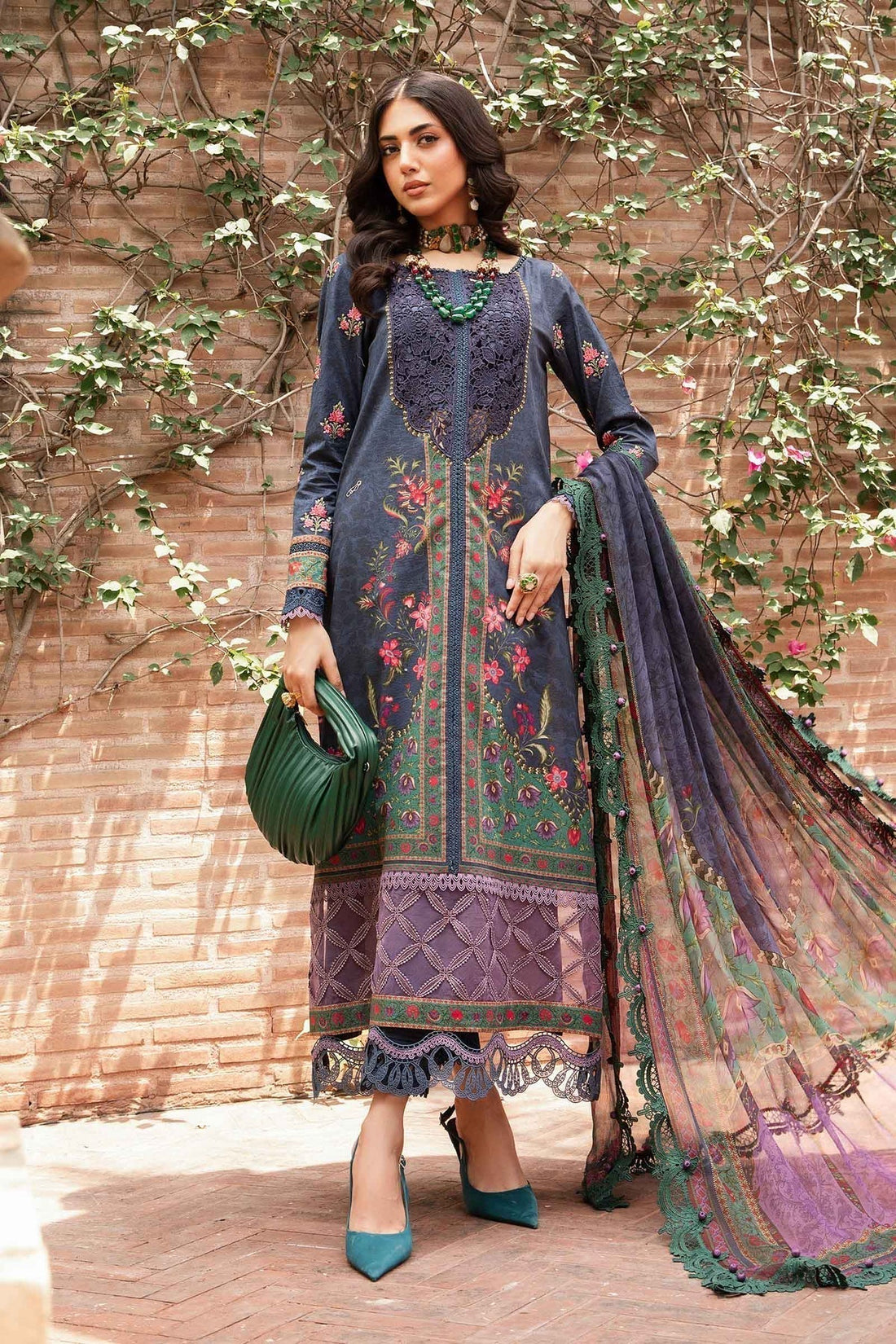 Maria.B | M Print Eid Edit | MPT-2206-B -  Maria B Luxury - Original Designer Dress - House of Maryam