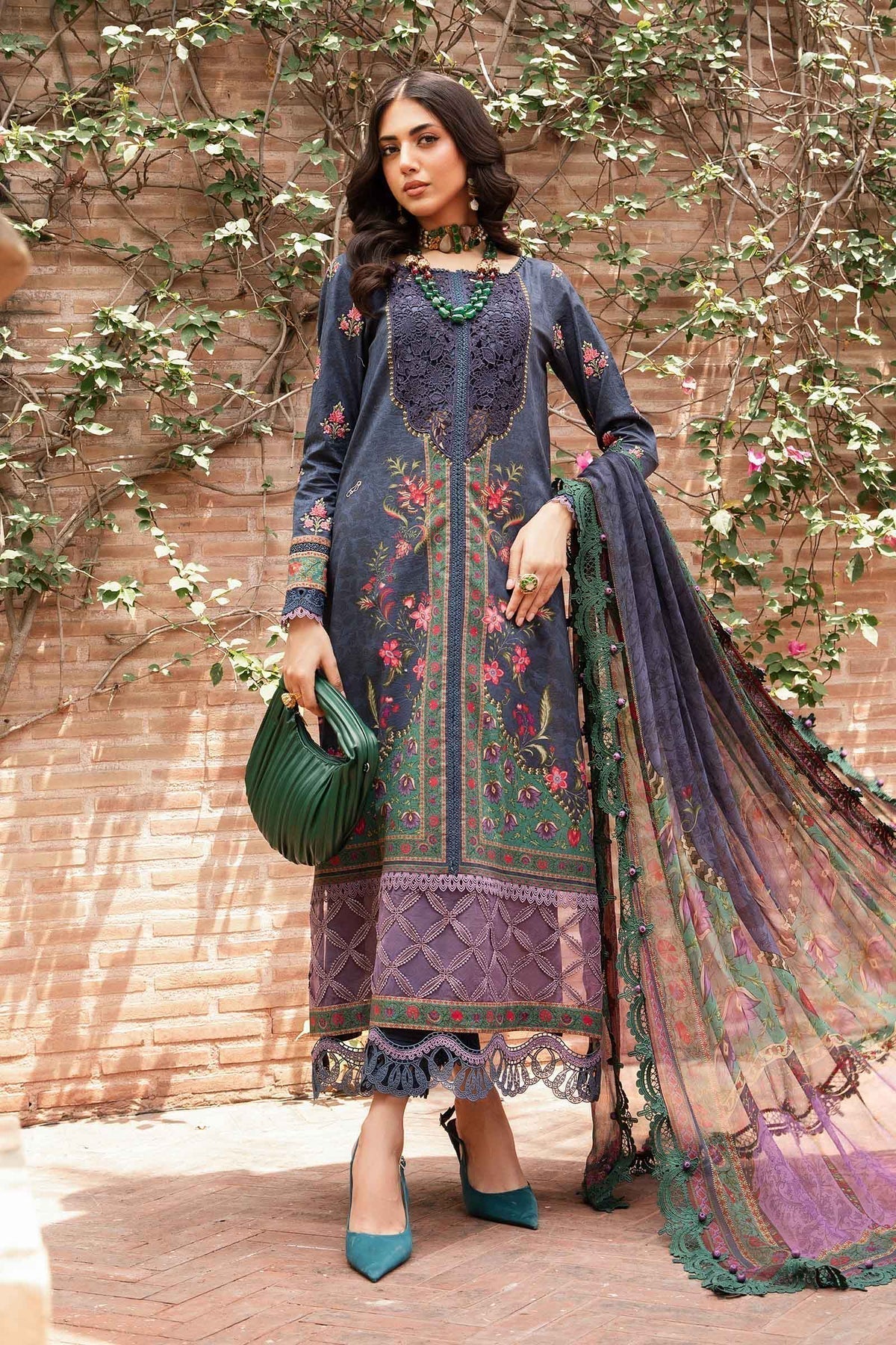 Maria.B | M Print Eid Edit | MPT-2206-B -  Maria B Luxury - Original Designer Dress - House of Maryam