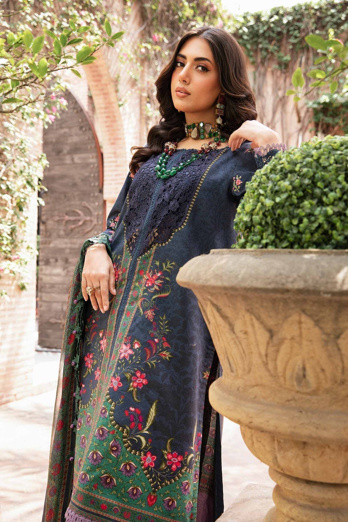Maria.B | M Print Eid Edit | MPT-2206-B -  Maria B Luxury - Original Designer Dress - House of Maryam