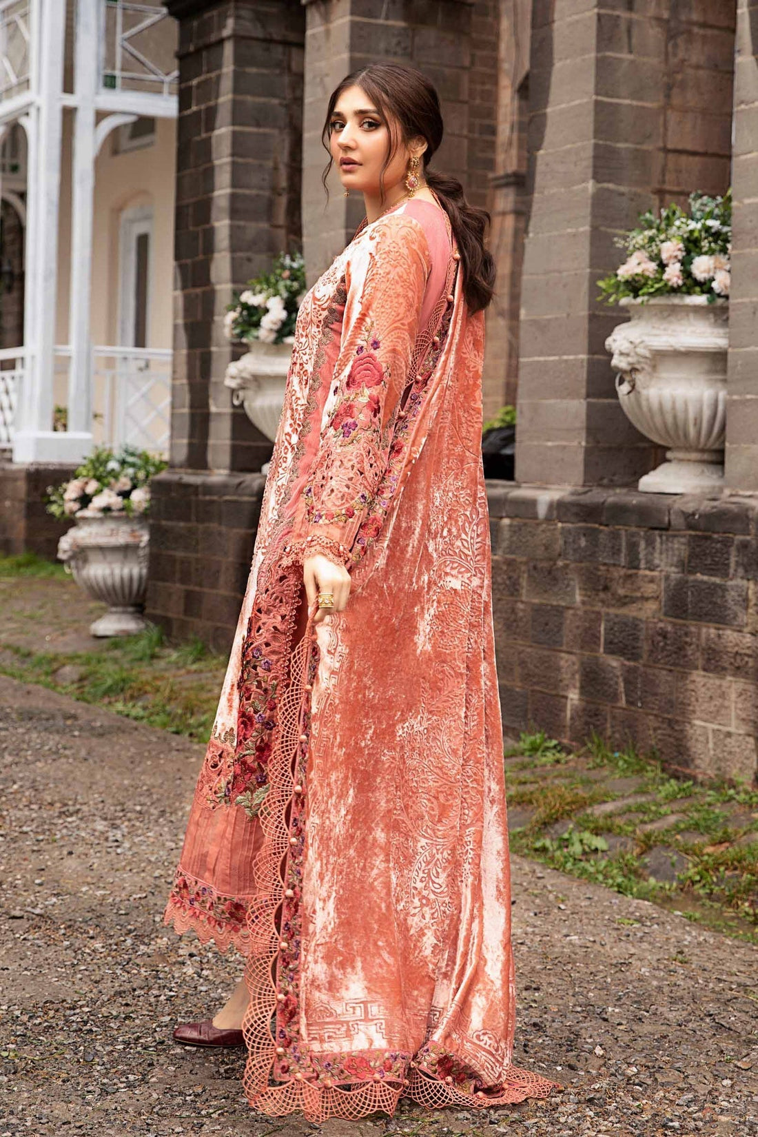 Maria B | Winter Luxe 24 | Velvet DL-1206 -  Maria B Ladies Clothes - Original Designer Dress - House of Maryam