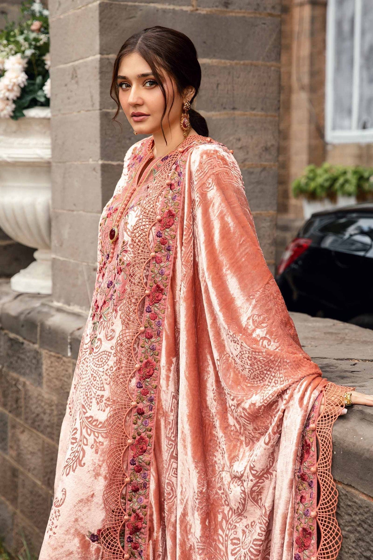 Maria B | Winter Luxe 24 | Velvet DL-1206 -  Maria B Ladies Clothes - Original Designer Dress - House of Maryam