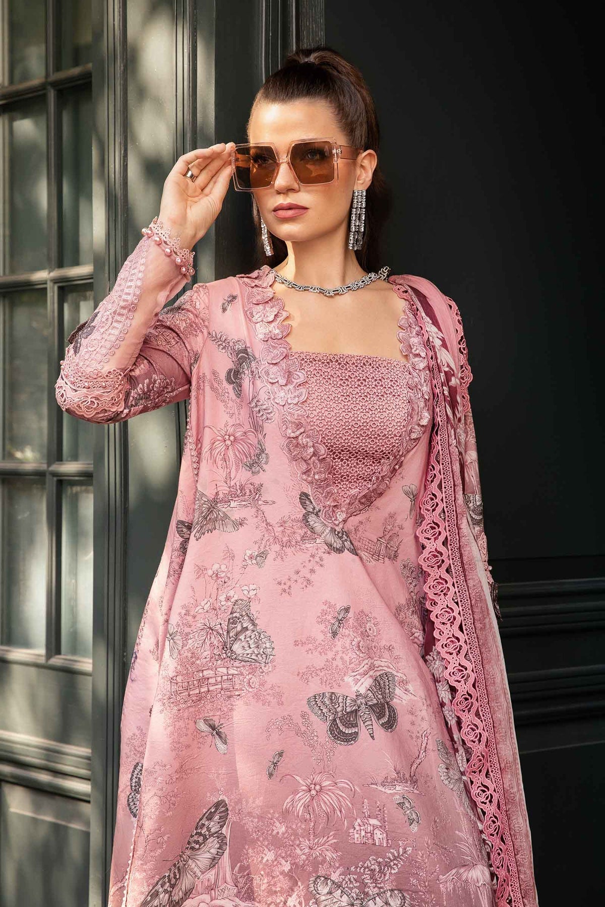 Maria B | M Prints Fall Edit 24 | MPT-2308-A -  Maria B Luxury - Original Designer Dress - House of Maryam