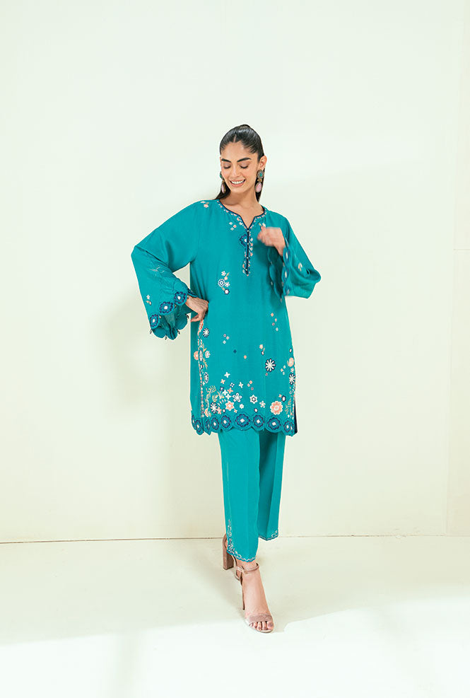Dhanak | Signature Pret | SS25DA-2699 C-GREEN -  Dhanak Ladies Clothes - Original Designer Dress - House of Maryam