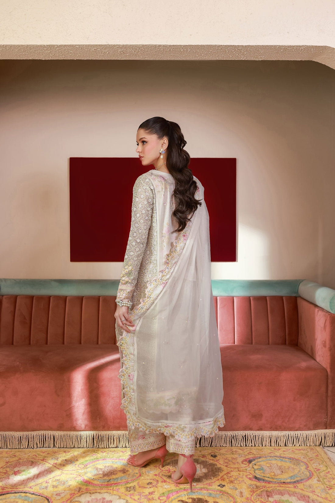 Dhanak | Chiffon Pret | SS25DA-2711 -  Dhanak Ladies Clothes - Original Designer Dress - House of Maryam