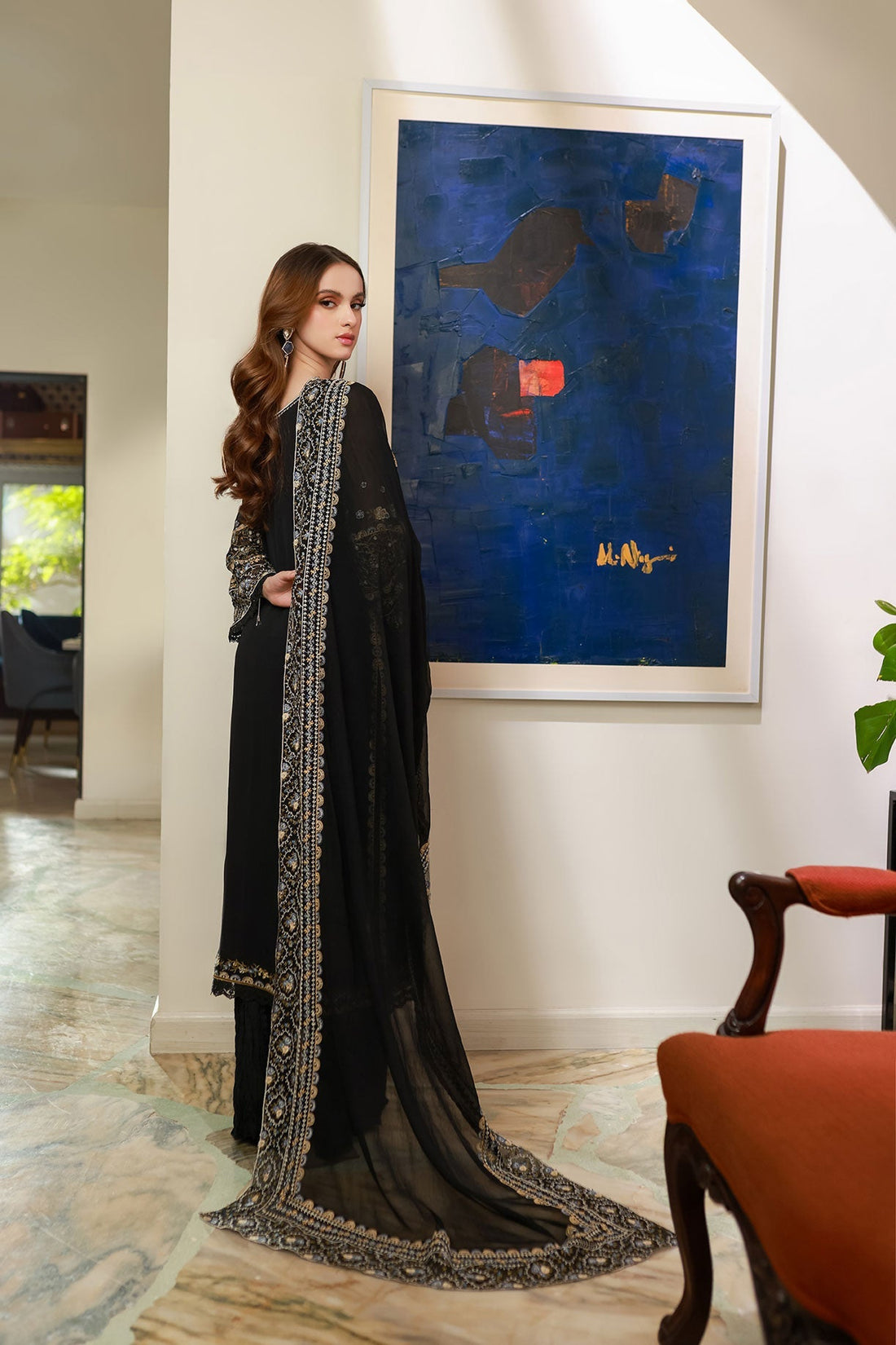 Dhanak | Chiffon Pret | SS25DA-2720 -  Dhanak Ladies Clothes - Original Designer Dress - House of Maryam