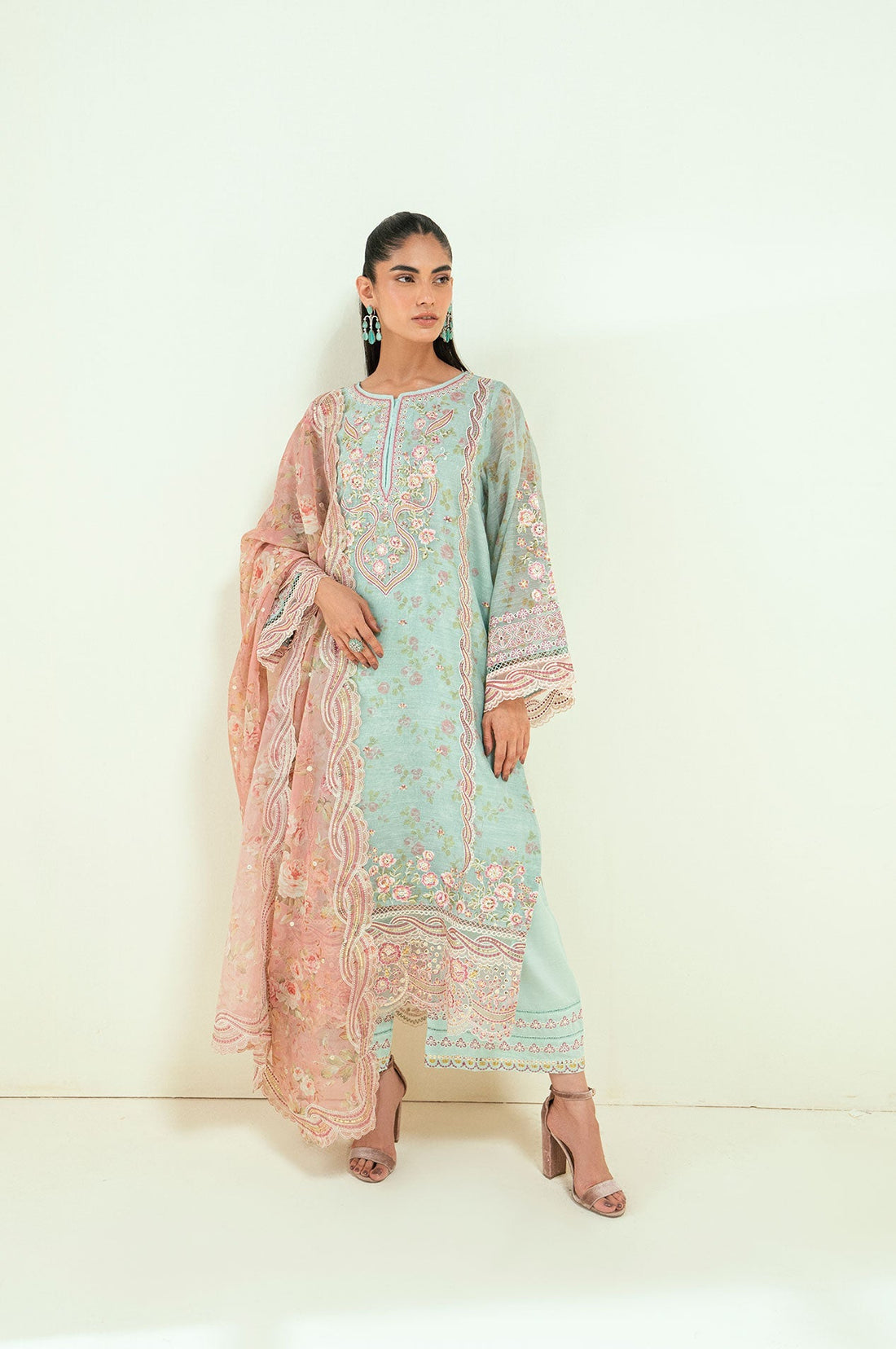 Dhanak | Signature Pret | SS25DA-2722 L-GREEN -  Dhanak Ladies Clothes - Original Designer Dress - House of Maryam