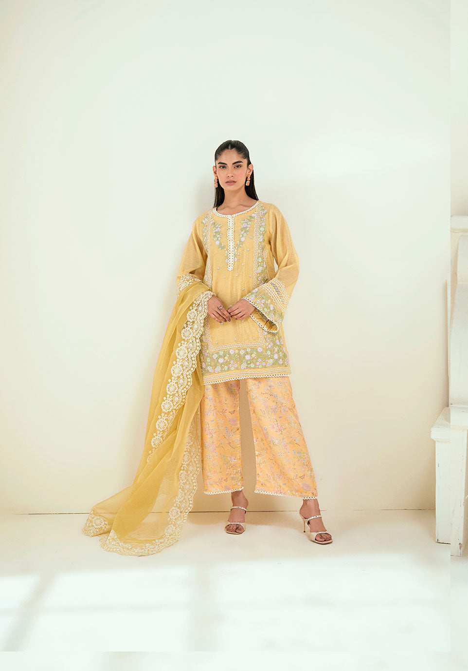 Dhanak | Signature Pret | SS25DA-2741 YELLOW -  Dhanak Ladies Clothes - Original Designer Dress - House of Maryam